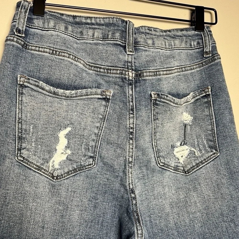 Ultra High Rise Straight Distressed Y2K Jeans Flying Monkey Womens Size 28 - Picture 4 of 12